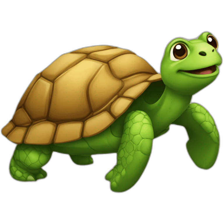 Loutres sur une tortue emoji