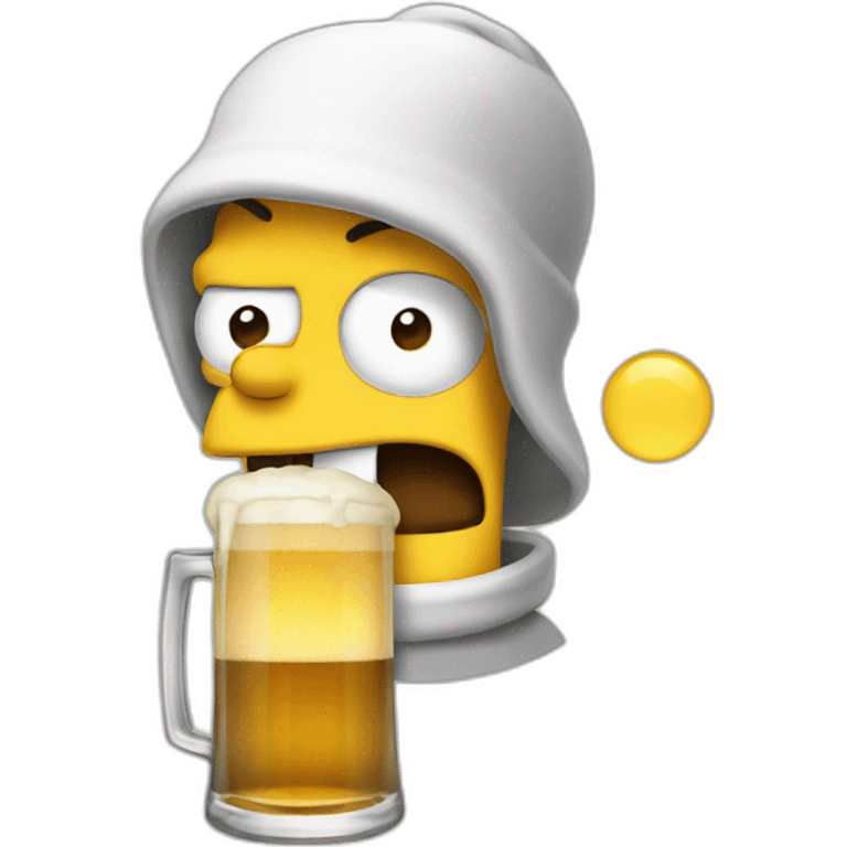 Homer whi drink a beer emoji