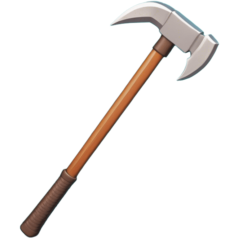 Clash of Clans aesthetic: Cinematic Playful Pixel 3D isometric Pickaxe Emoji, rendered in a 3D vector-style similar to standard emojis with minimal shading and bold, simplified shapes. A compact, distinct form with signature details, softly glowing with a pixelated adventure charm. Simplified yet unmistakably iconic, highly detailed and consistent, glowing with a soft radiance and high shine. Stylized with a touch of classic pixel-art charm and a soft glowing outline, capturing the essence of a beloved gaming relic with a friendly, playful manner! emoji