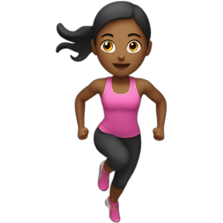 Girl doing hiit emoji