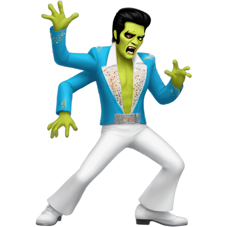 elvis zombie dancing emoji