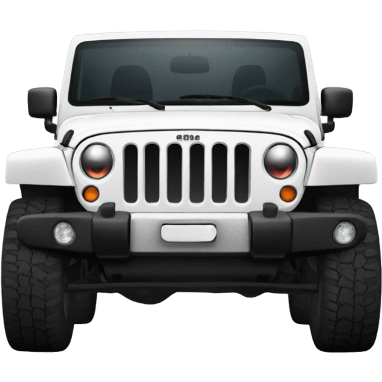 White jeep wrangler  emoji