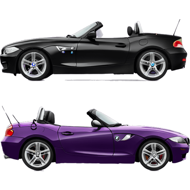 black bmw z4 with purple tyre rims emoji