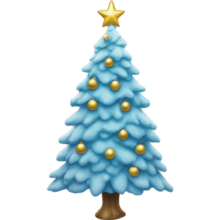 Sky blue Christmas tree  emoji