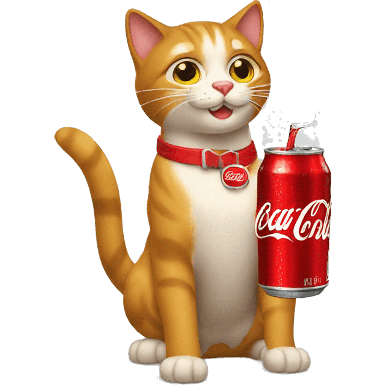 gato tomando una Coca-Cola  emoji