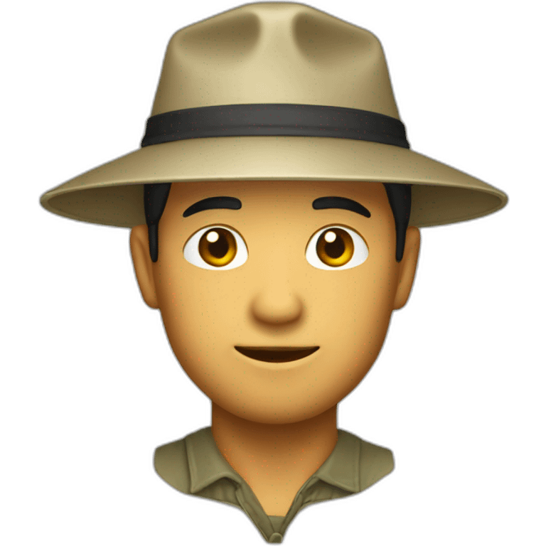 man wearing tradional vietnam hat emoji