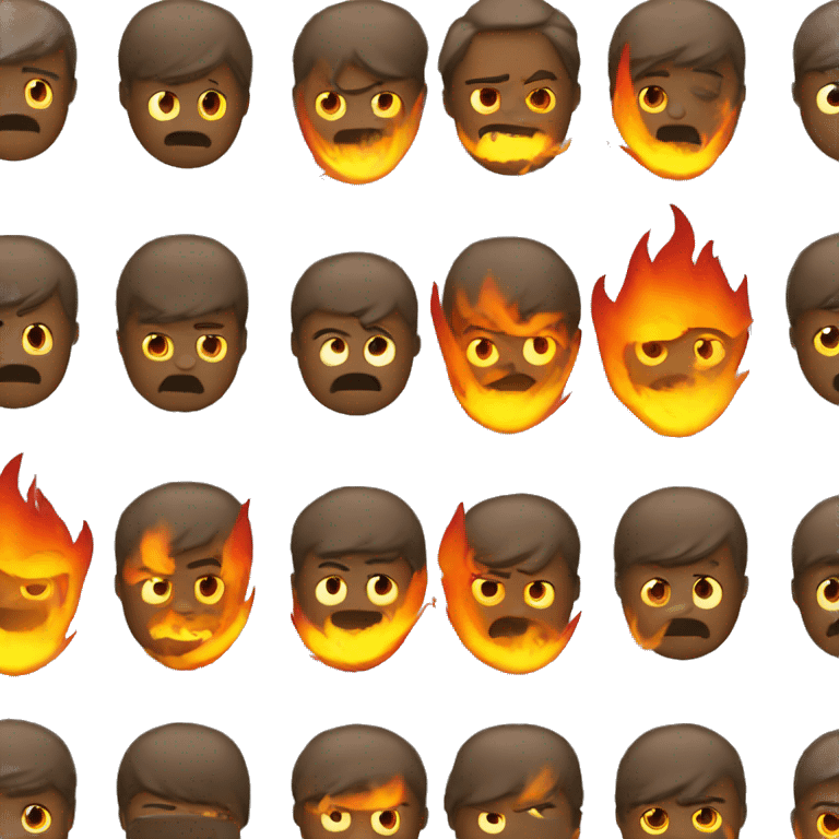 emoji with fire eyes emoji