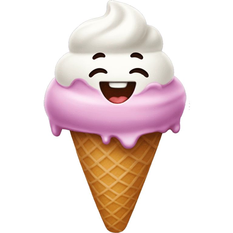 Happy icecream emoji