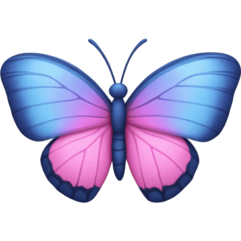 Pink and blue butterfly emoji