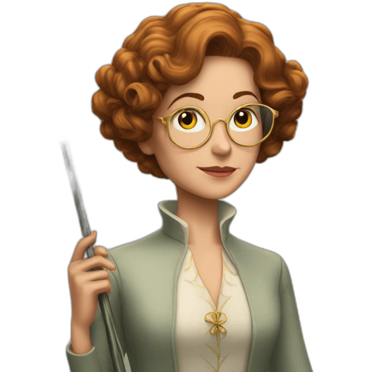 Queenie Goldstein with magic wand emoji