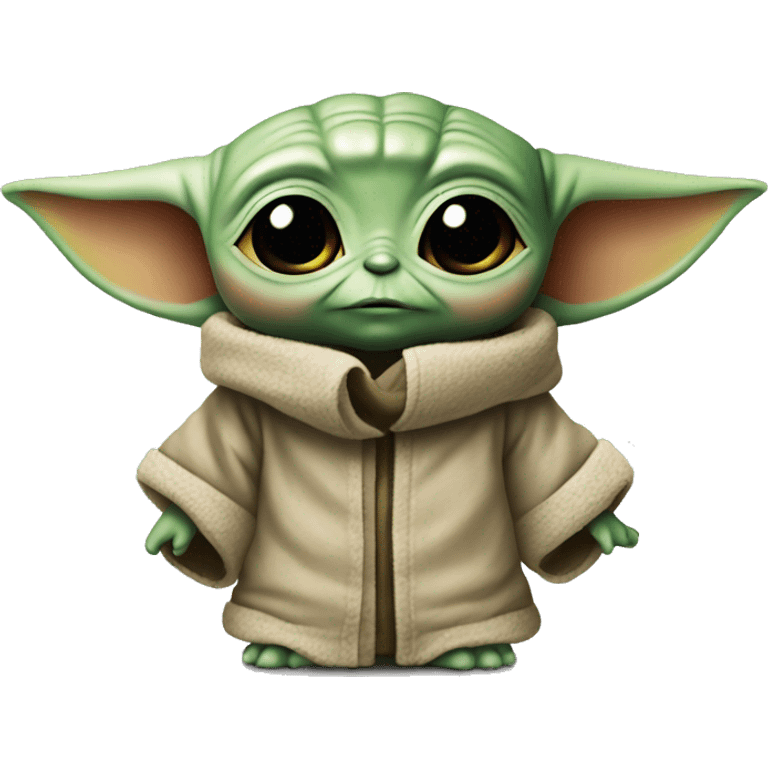 BABY YODA IN SPEAKER OUTFIT emoji