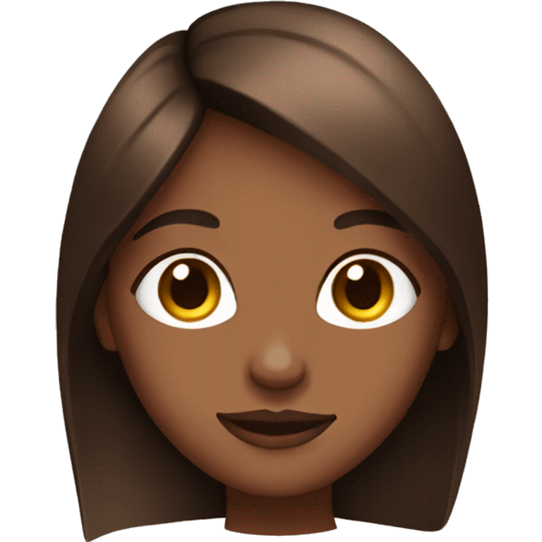 Brown haired girl, brown skin, palms on face emoji