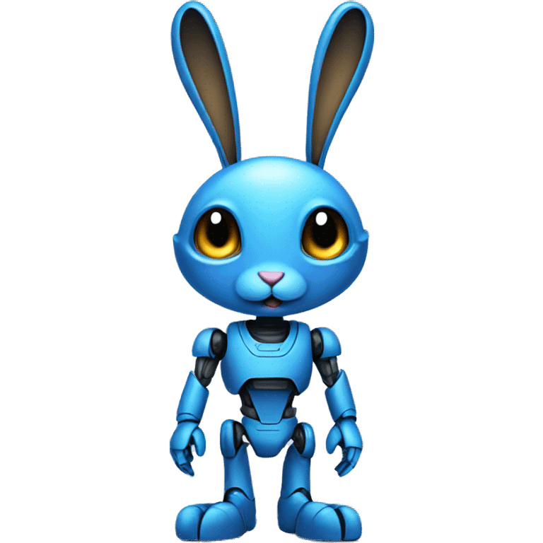 Blue robot bunny emoji