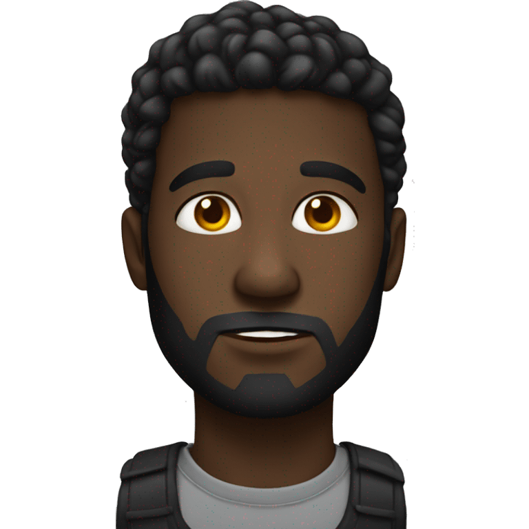 Black hard emoji