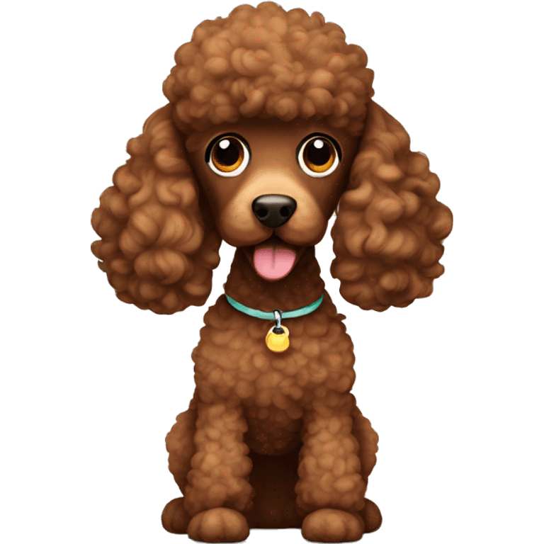 Brown poodle emoji