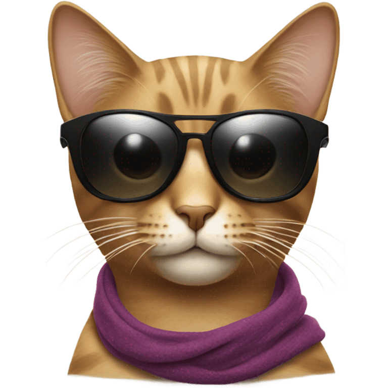 Cat with sunglasses emoji