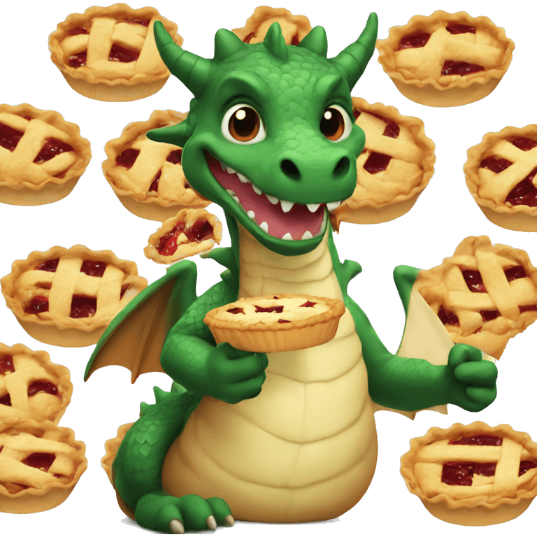 Dragon eating pie  emoji