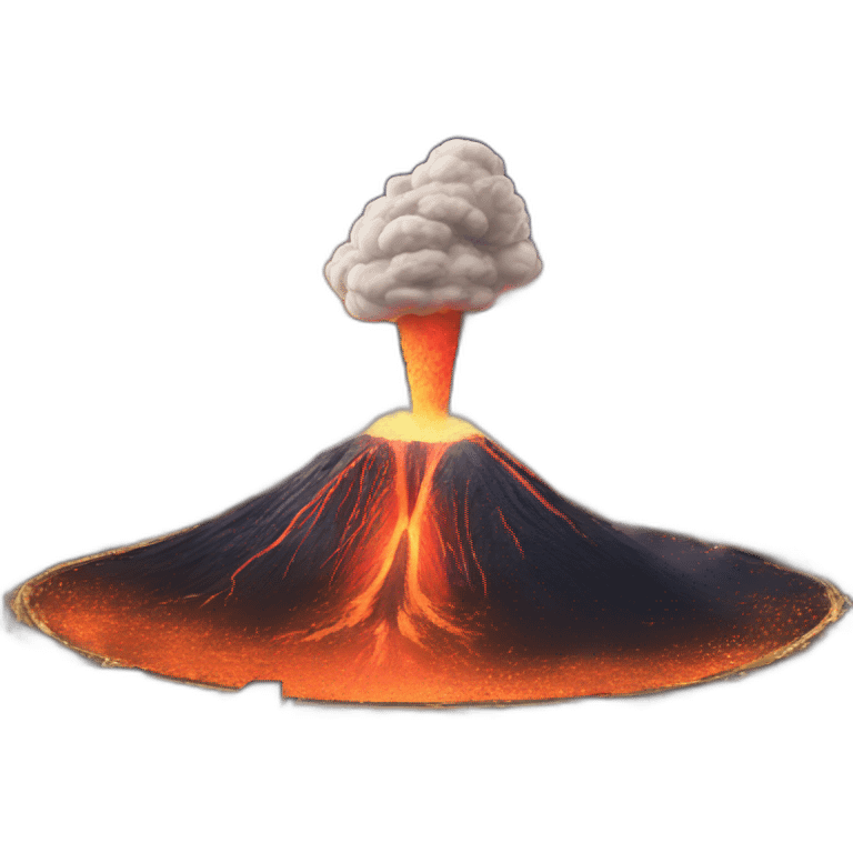 volcano erupting on city emoji