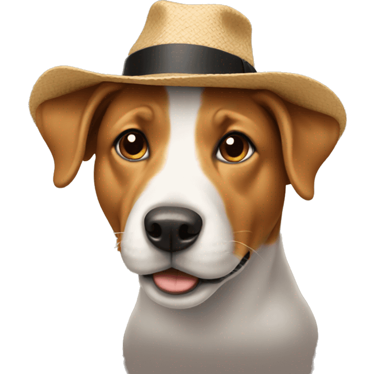 Dog wearing a hat emoji