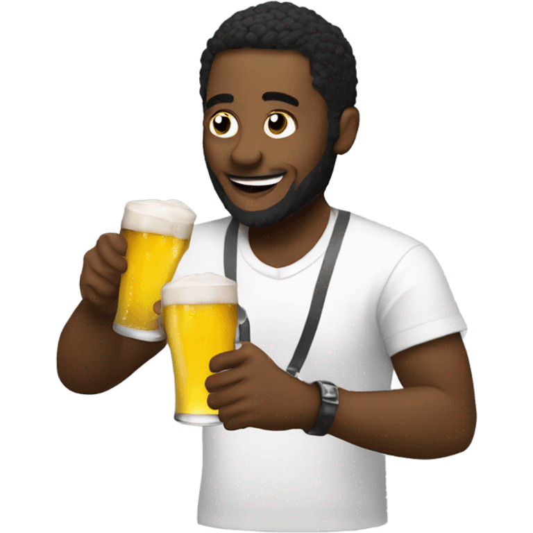 dj playing drinking beer  emoji