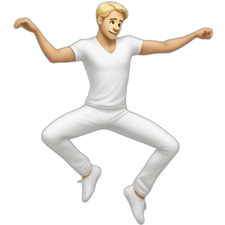 White man dance white emoji