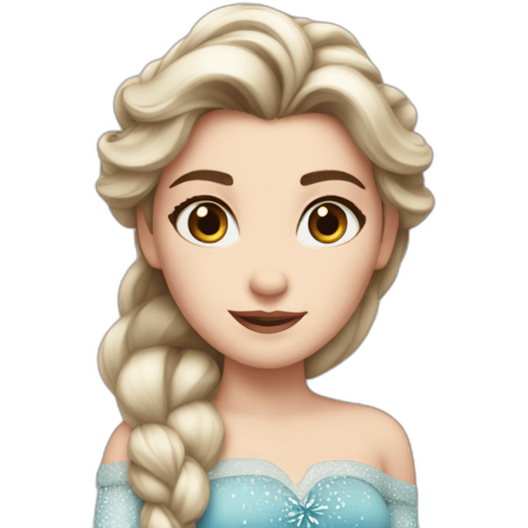 elsa-with-brown-hair emoji