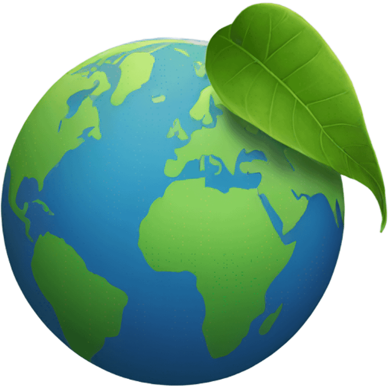 globe with a leaf around it emoji