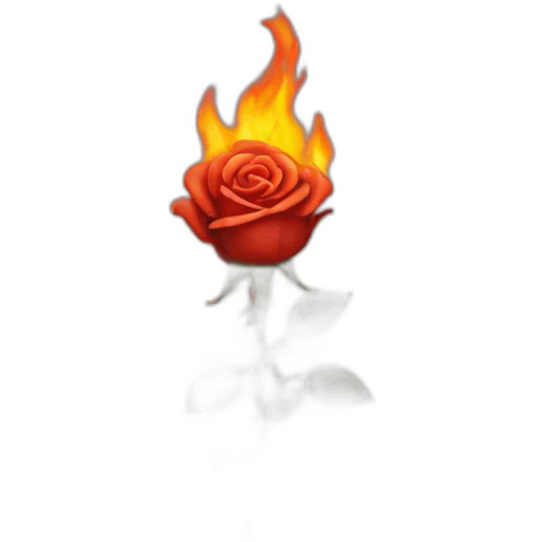 Rose on fire emoji