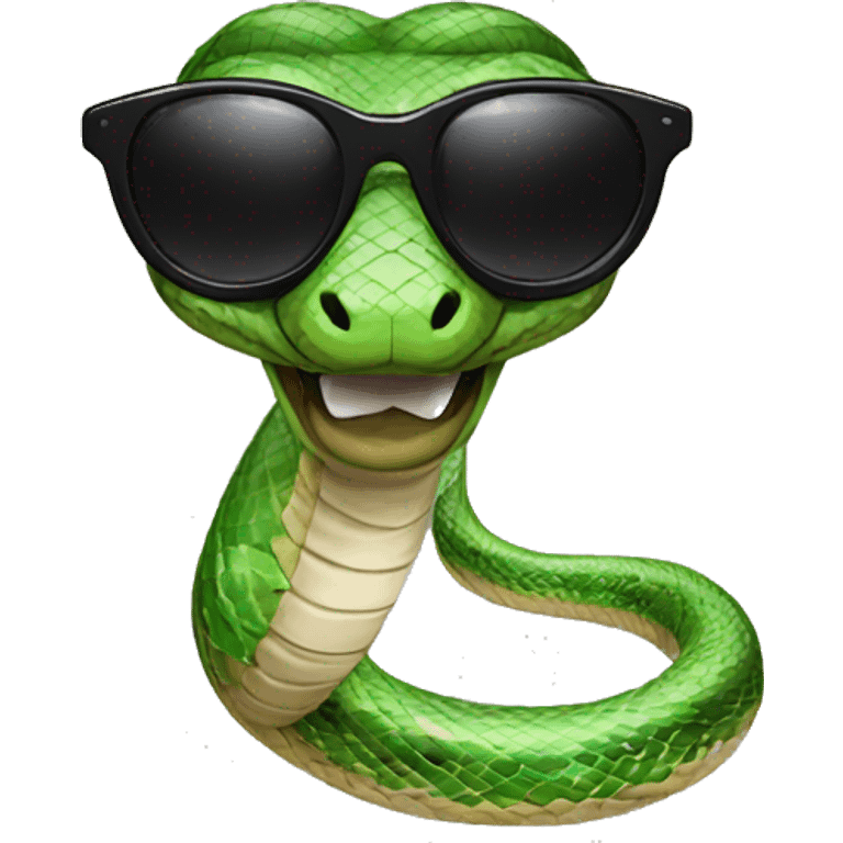 Snake with sunglasses  emoji