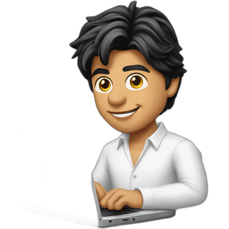 shah rukh khan with laptop emoji