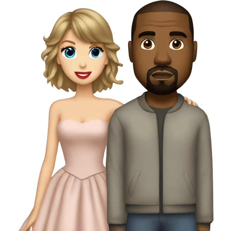 kanye west with taylor swift emoji