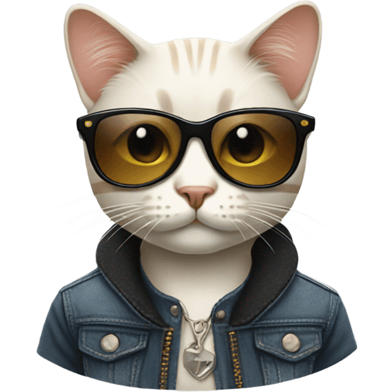 Cat with sunglasses emoji