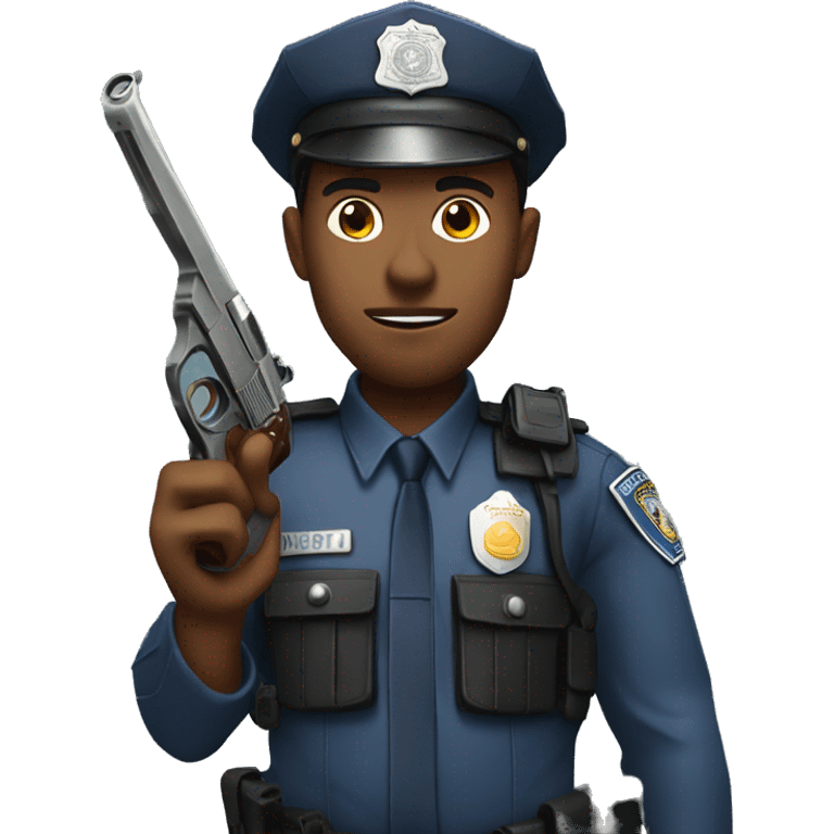 police with pistol on hand emoji