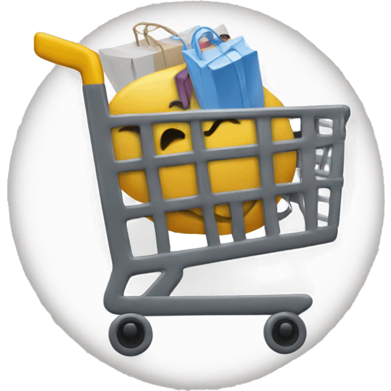 shopping cart going riht emoji