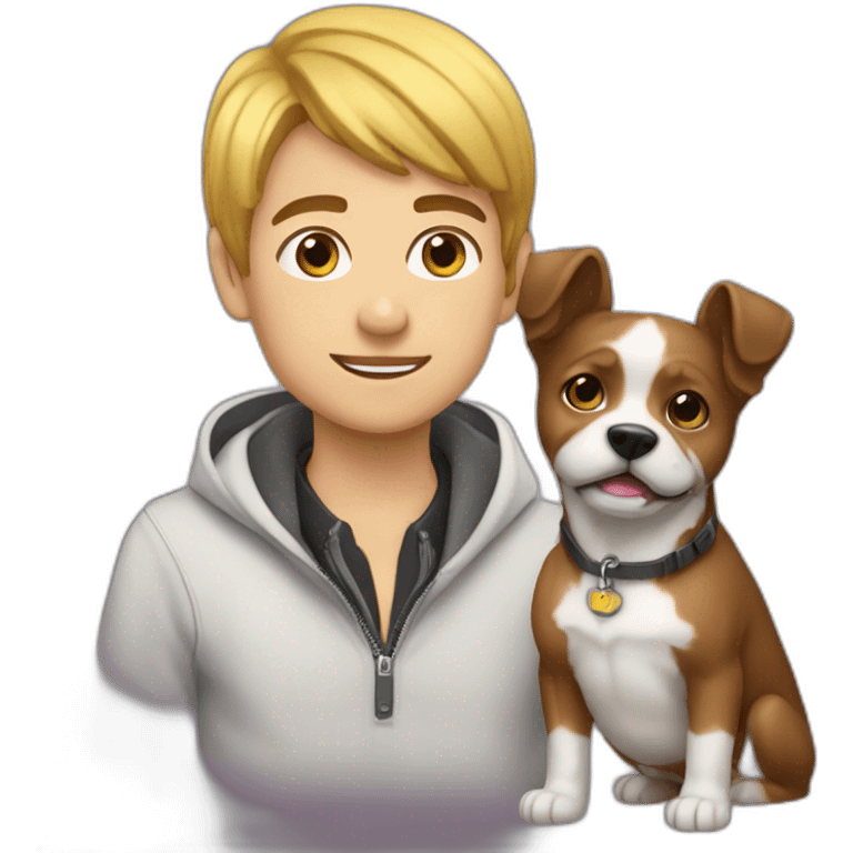 Garcon sur chien emoji