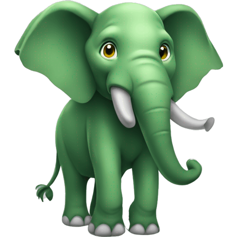 Elefante verde mistico emoji