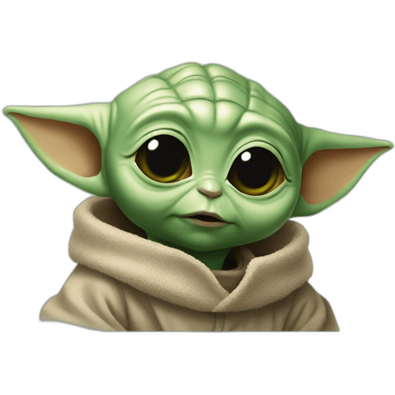 Baby Yoda kiss emoji