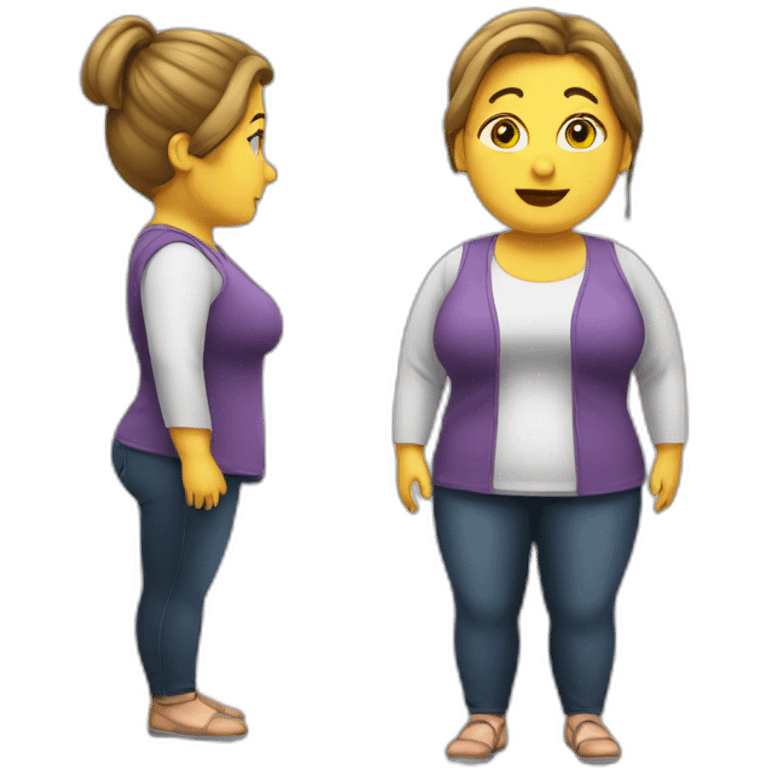 it computer woman overweight emoji