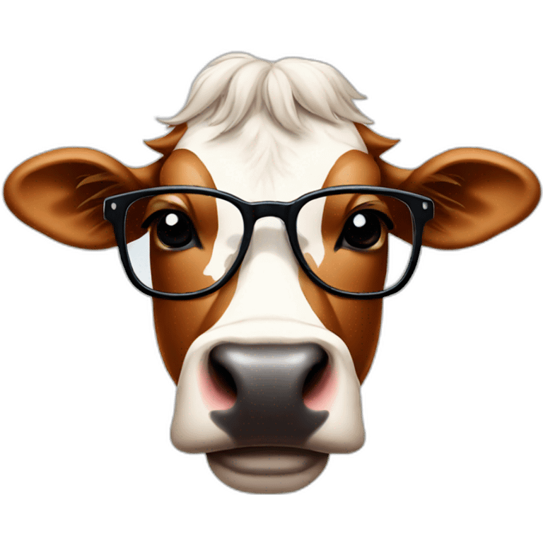 Cow with glasses emoji