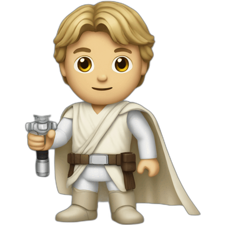 Luke skywalker with lightsaber emoji