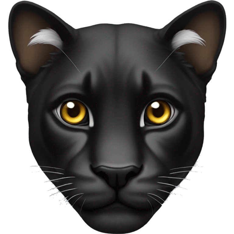 Animal pantera negra rugindo com olhos roxos emoji