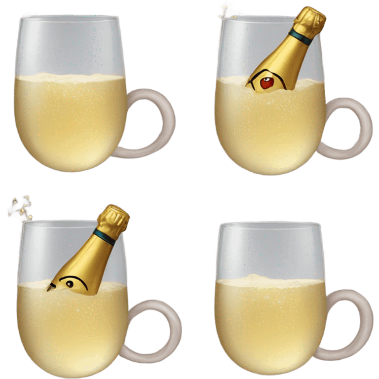 four mouse with champagne  emoji