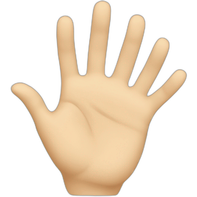 Hand wave emoji