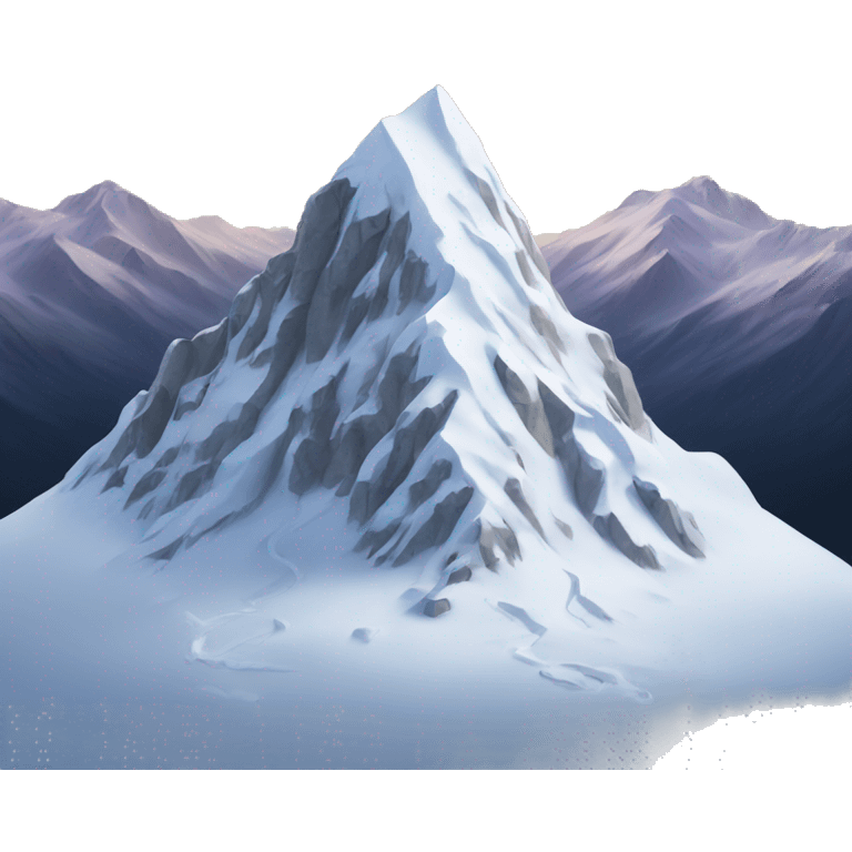 mountain with snow with a helpdesk  emoji