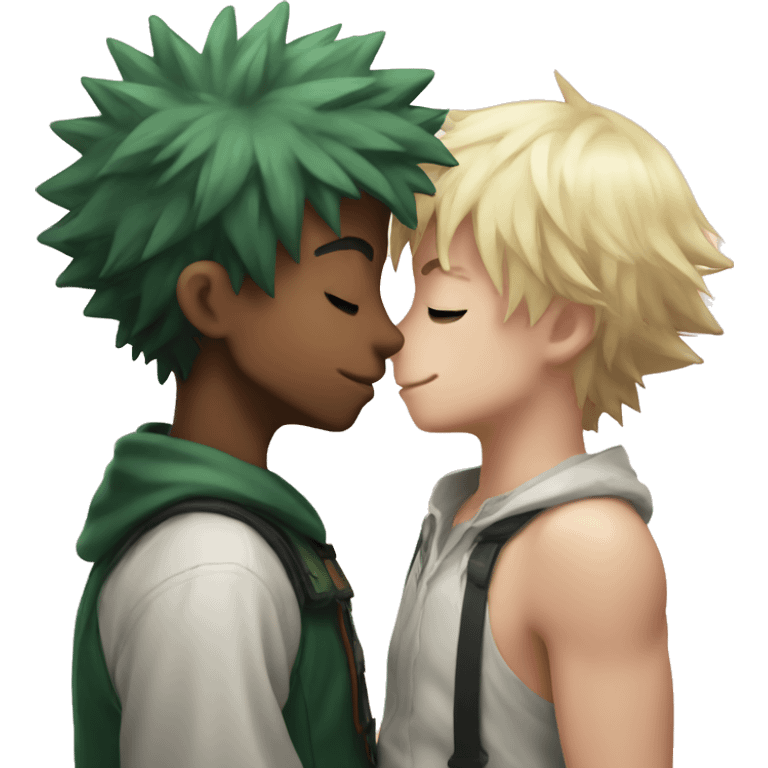 bakugo kissing deku emoji