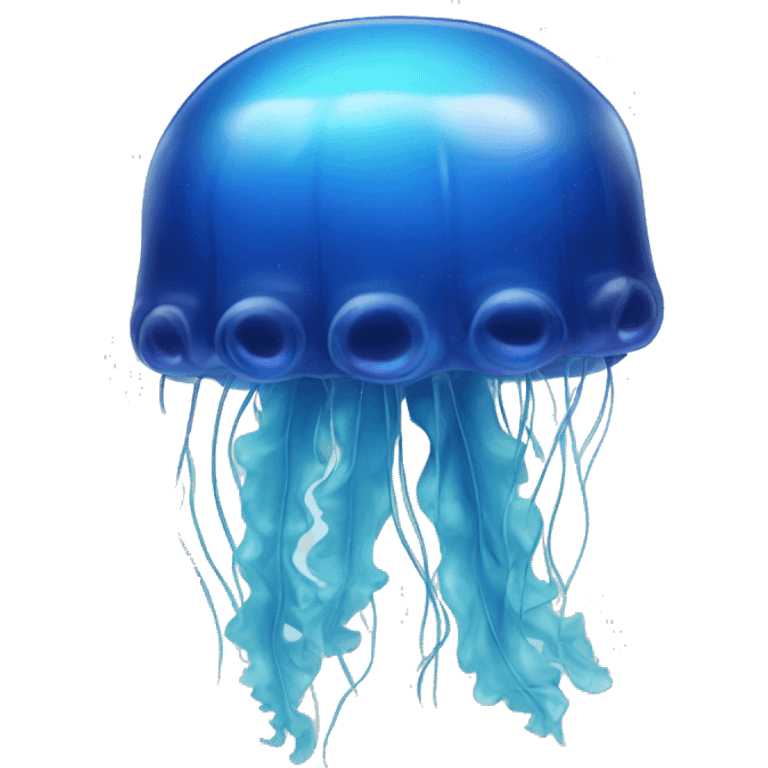 Realistic blue jellyfish  emoji