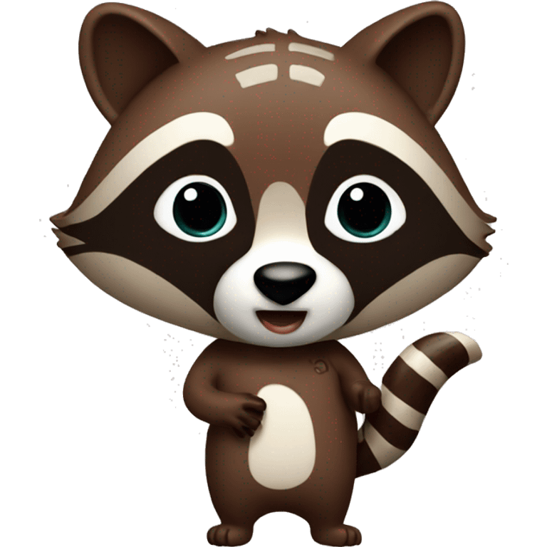 Chocolate raccoon ( one ) emoji