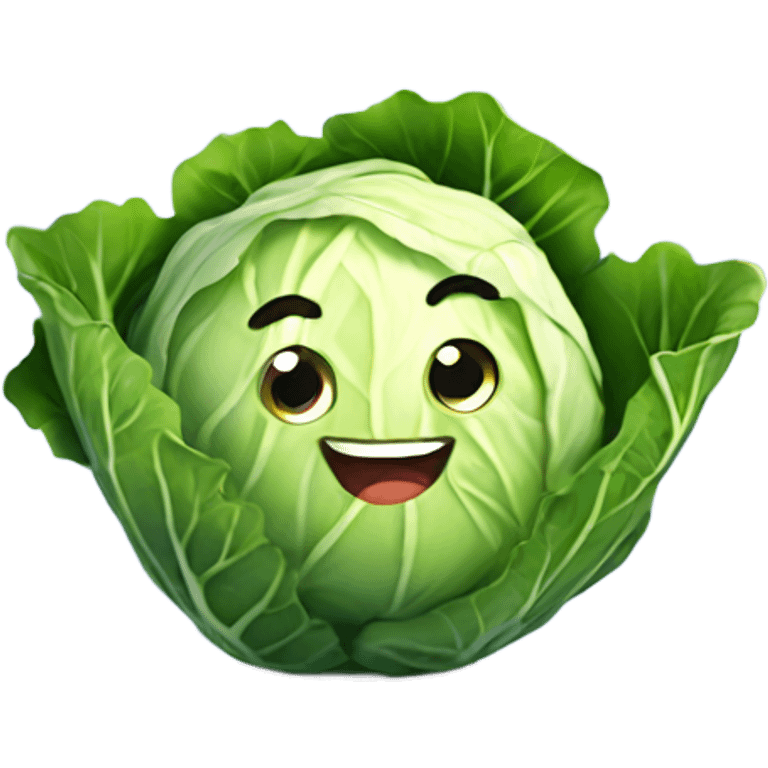 special cabbage smiling emoji