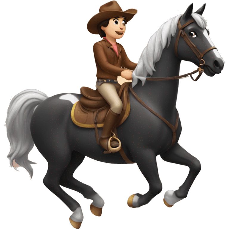 a pongo ridding a horse emoji