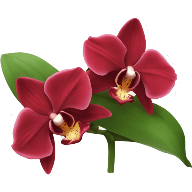 red orchids emoji